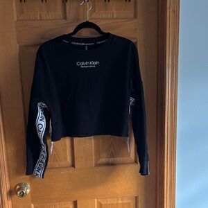 Calvin Klein Black Sweatshirt with Logo Sleeves